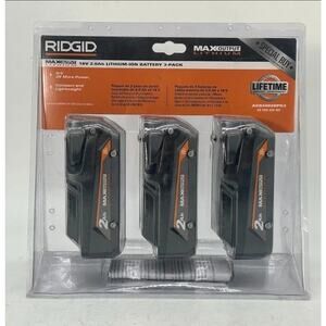 Ridgid 18v 2.0Ah MAX Output Lithium-Ion Battery (3-Pack) AC840020PK3 (E14001940)